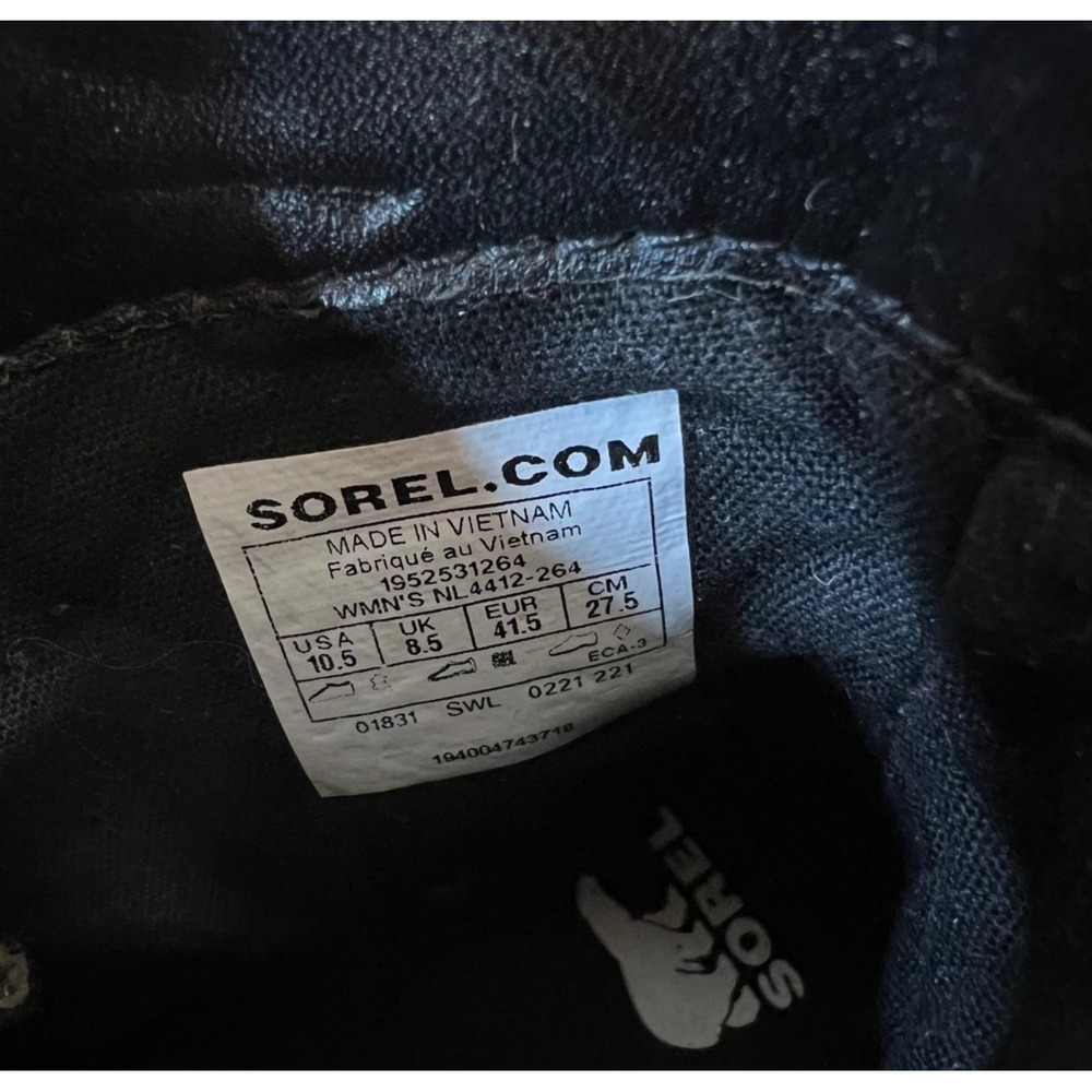 Sorel Taupe Leather Lennox Waterproof Combat Lug Sole Boots 10.5 - Picture 8 of 9